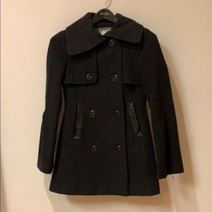 Mackage wool jacket with leather trim XS